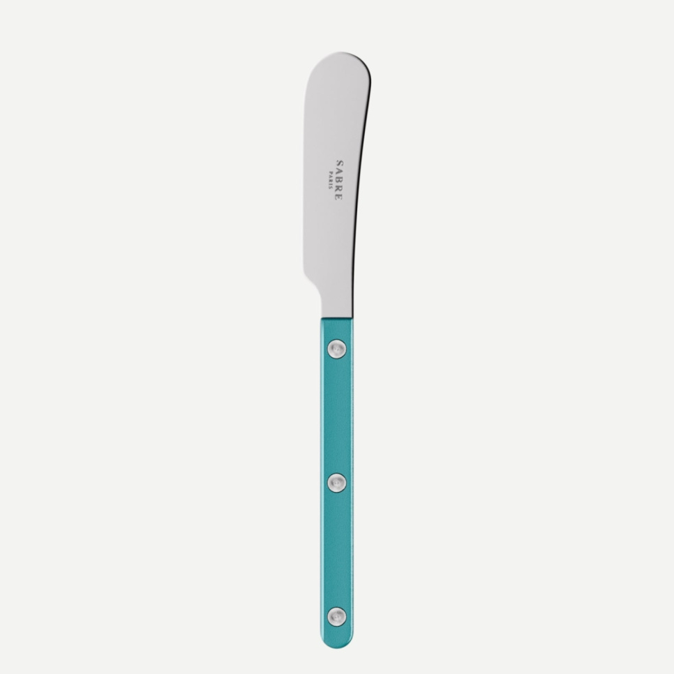 Couteau à beurre, Bistrot Pearly, Turquoise - Sabre Paris dans le groupe Arts de la table / Couverts / Couteaux à beurre l\'adresse The Kitchen Lab (2195-32559)