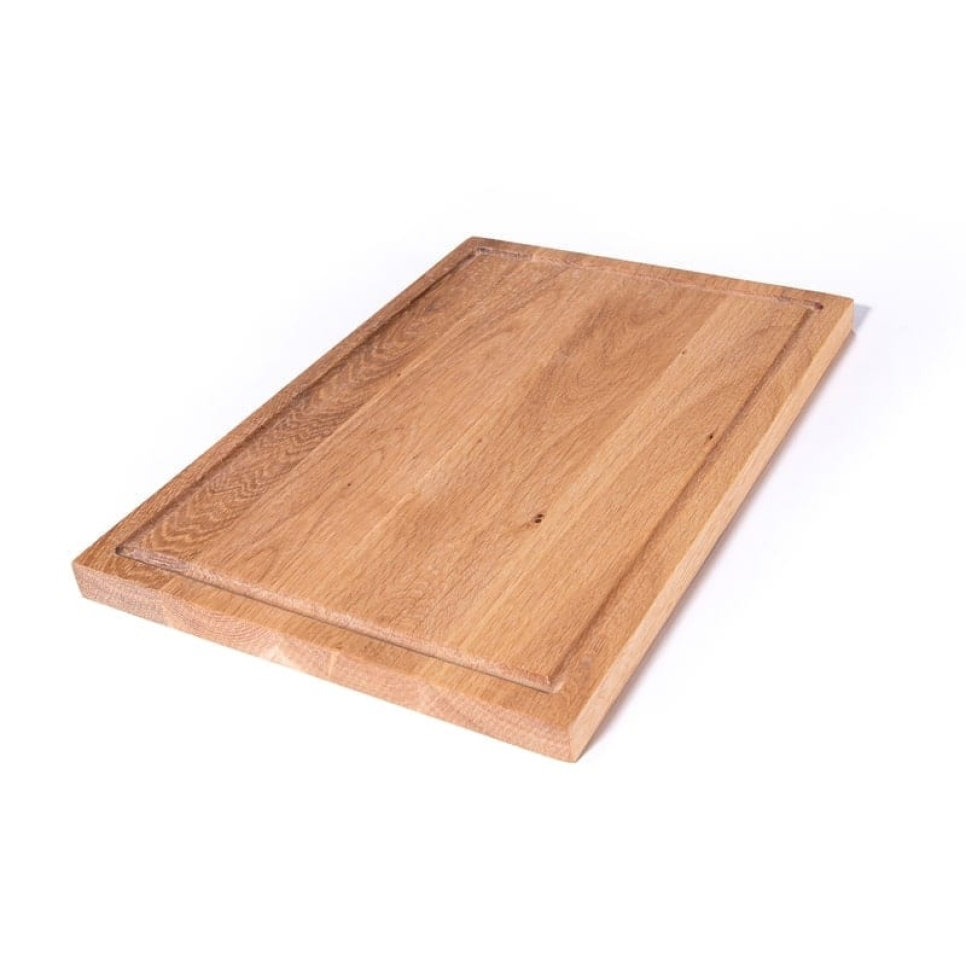 Planche avec gouttière, chêne huilé, 35x25x2,2 cm - AT-Line dans le groupe Cuisine / Ustensiles de cuisine / Planches à découper l\'adresse The Kitchen Lab (2212-30482)