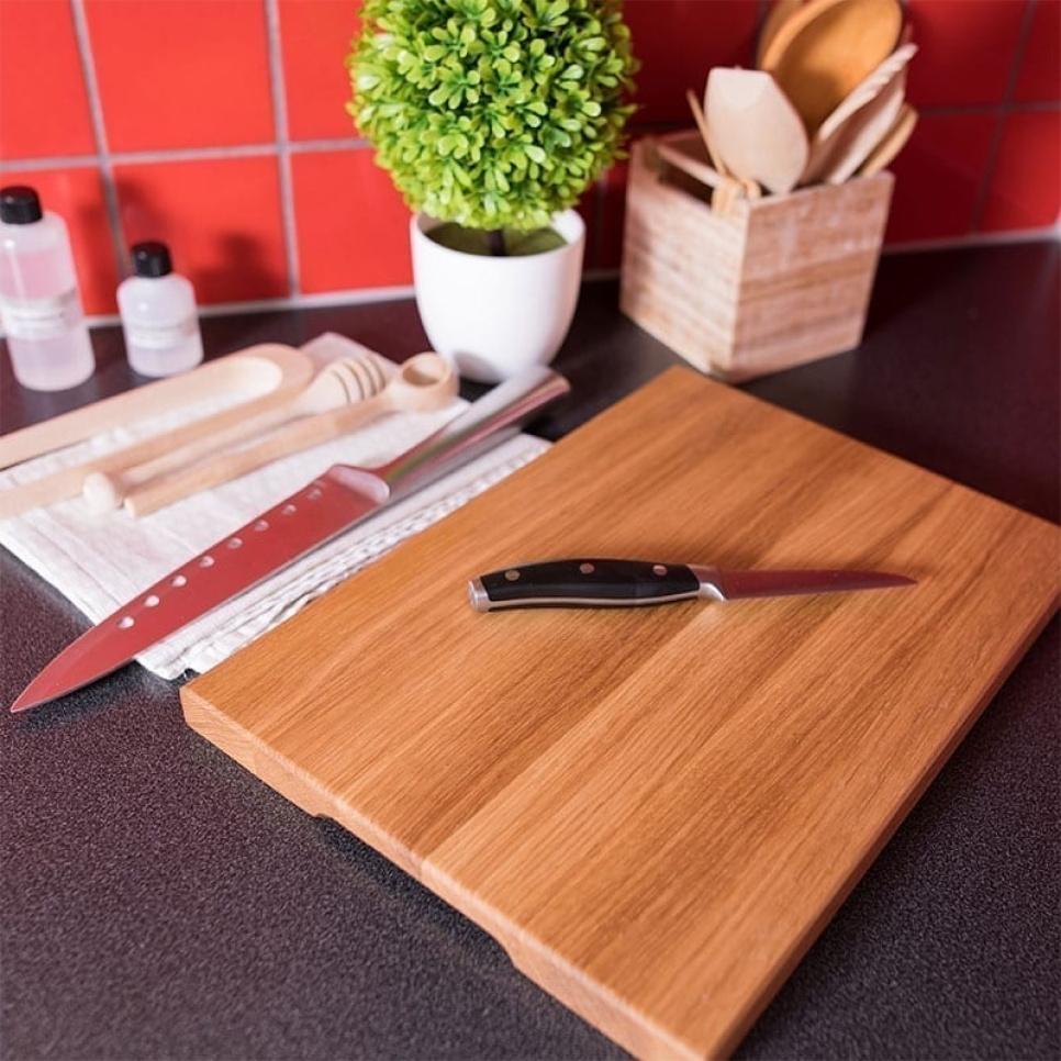 Planche à découper en chêne huilé, Simple, 35x25 cm - AT-Line