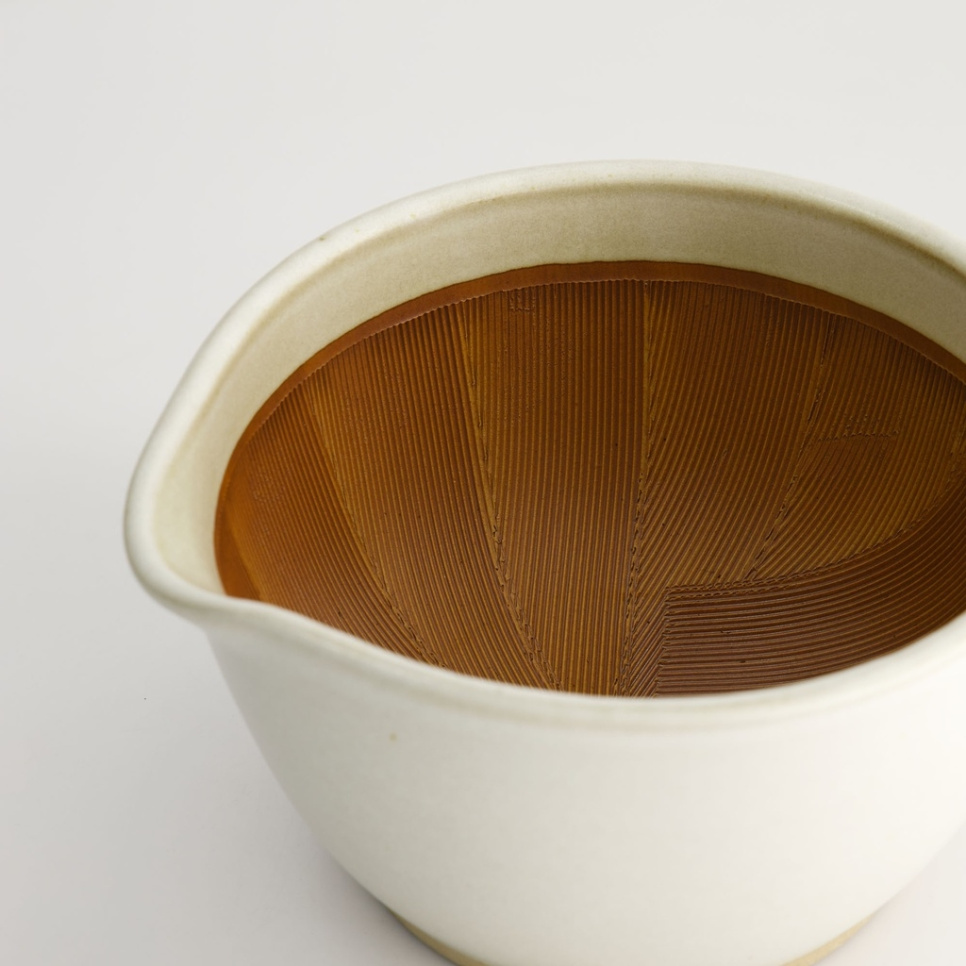 Mortier japonais, Suribachi, blanc 18,5 cm