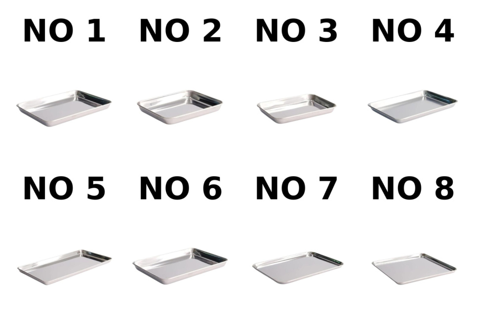 Plateau japonais en acier inoxydable, Bakozara - 5 pack dans le groupe Cuisine / Plats de cuisson et produits GastroNorms / Plaques et plats à cuisson l\'adresse The Kitchen Lab (2252-33343)
