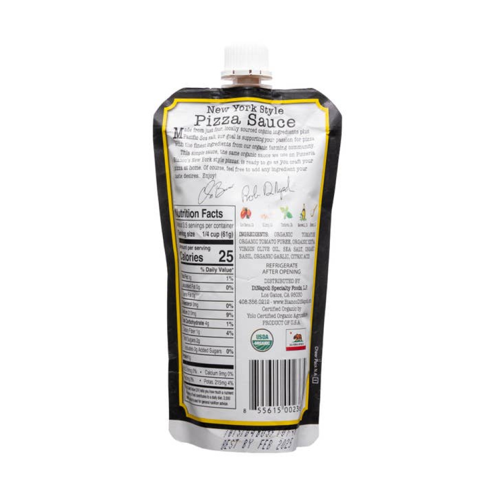 Sauce pizza, style New York, 227 g - Bianco DiNapoli