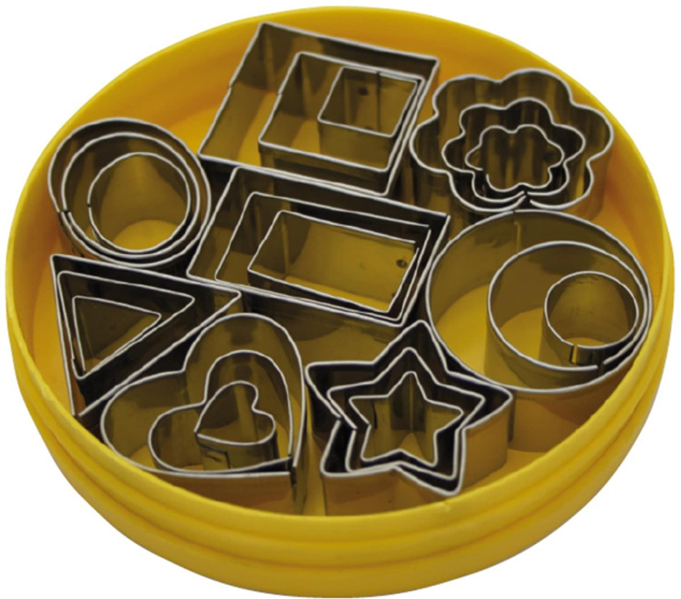 Petits emporte-pièces, formes géométriques assorties en plusieurs tailles, set de 24 pièces - Schneider dans le groupe Pâtisserie / Ustensiles à pâtisserie / Coupe-pâte et emporte-pièce l\'adresse The Kitchen Lab (2254-33787)