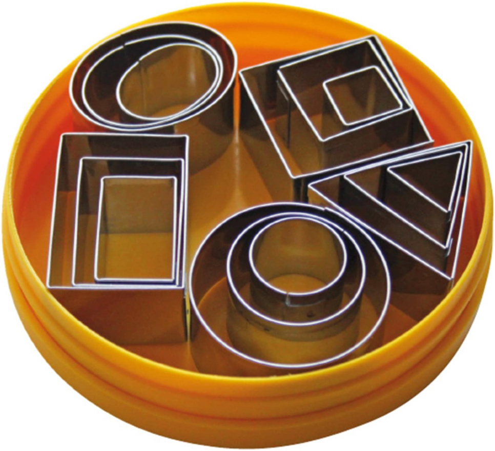 Petits emporte-pièces, formes géométriques assorties en plusieurs tailles, set de 15 pièces - Schneider dans le groupe Pâtisserie / Ustensiles à pâtisserie / Coupe-pâte et emporte-pièce l\'adresse The Kitchen Lab (2254-33788)