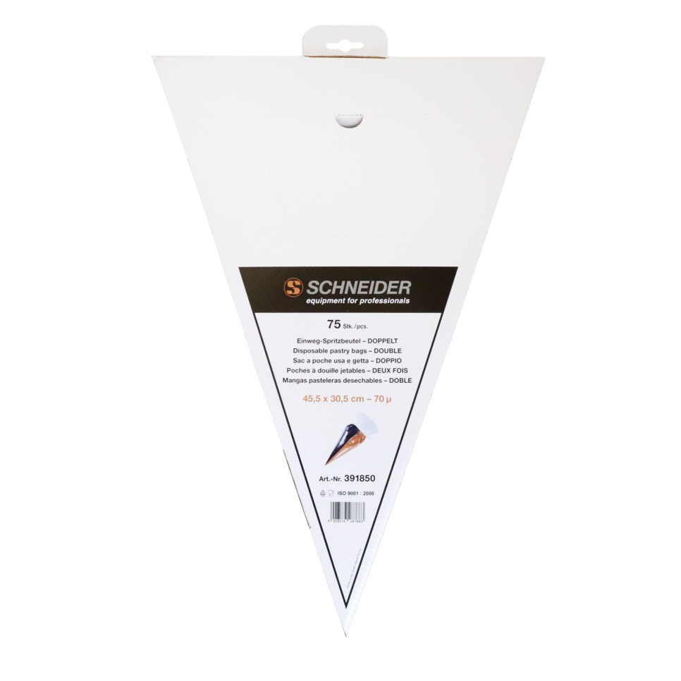 Poches à douille pour deux garnitures, lot de 75 - Schneider dans le groupe Pâtisserie / Ustensiles à pâtisserie / Coupe-pâte et emporte-pièce l\'adresse The Kitchen Lab (2254-33850)