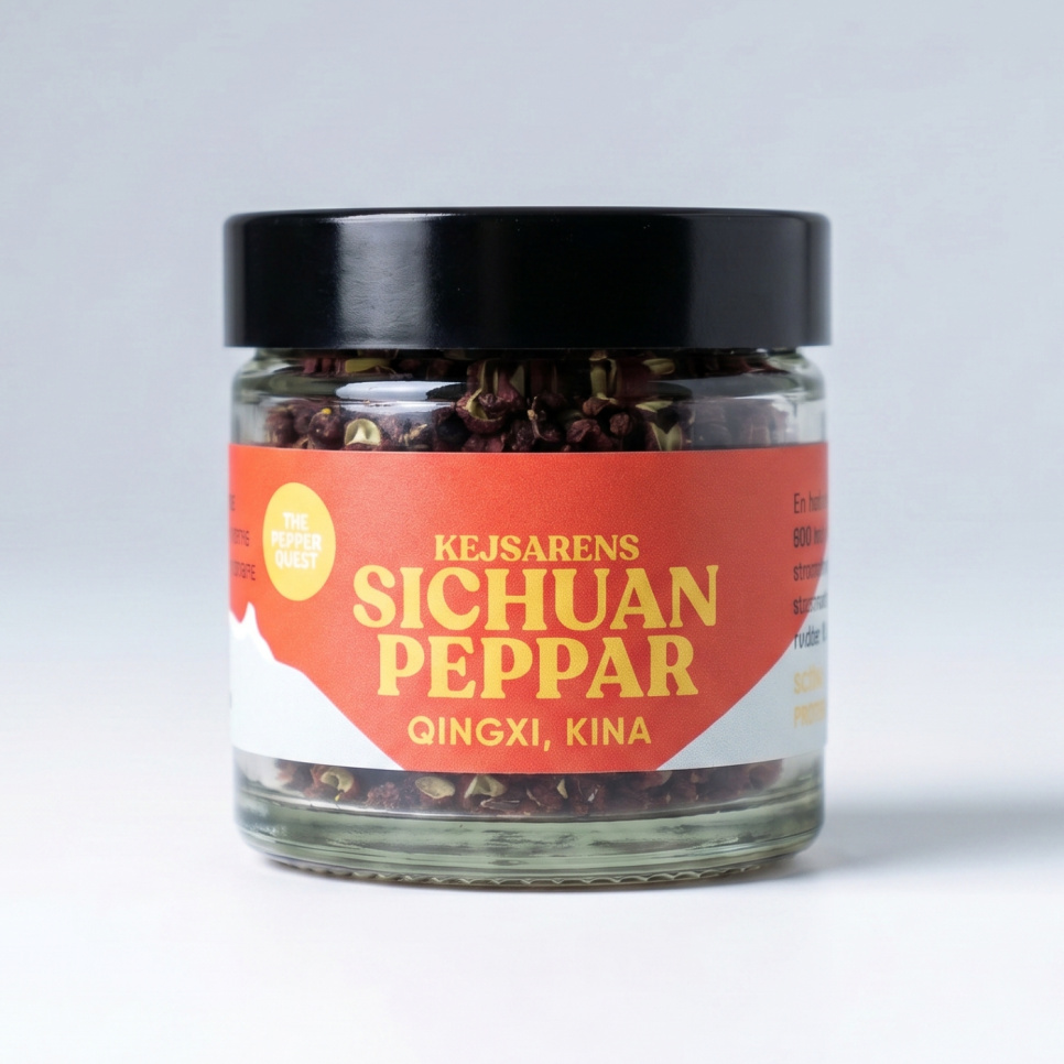 Poivre du Sichuan, QingXi, 15 g - The Pepper Quest dans le groupe Cuisine / Épices et Arômes / Poivre l\'adresse The Kitchen Lab (2257-33300)