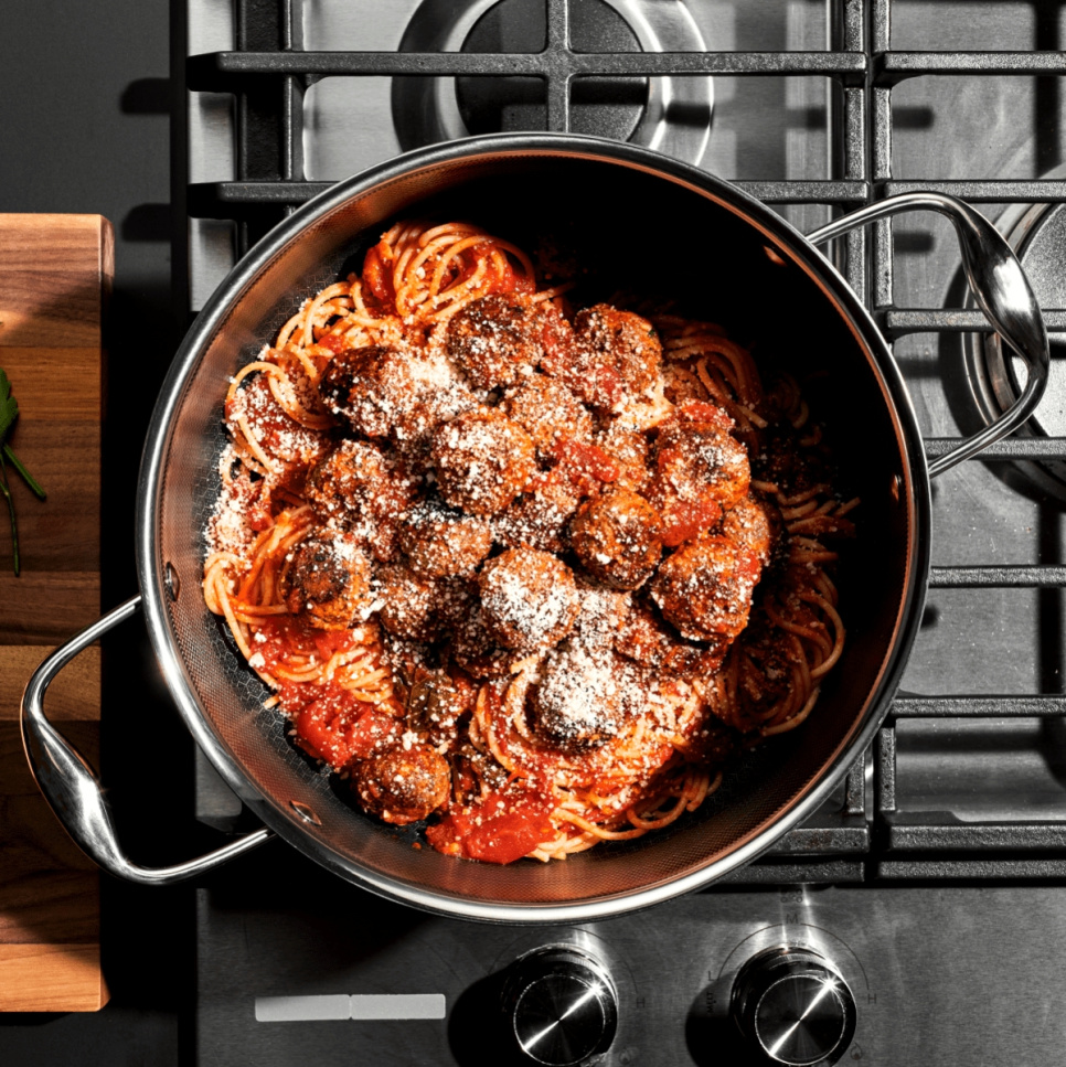 Marmite en acier inoxydable avec couvercle, antiadhésive, 4,7 L - Hexclad